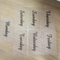 7Pcs A6 Weekly Budget Cash Envelopes - Clear 6-Ring Binder Inserts with Days of the Week Print