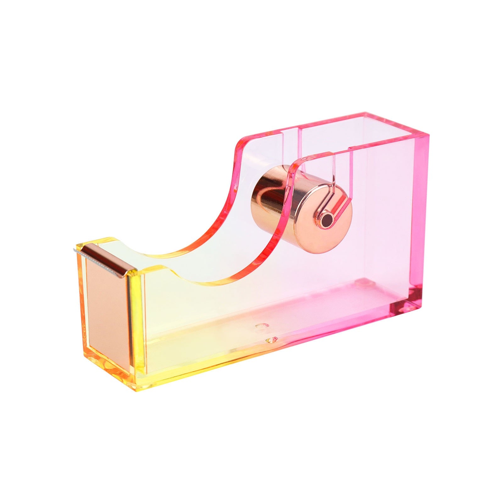 Gradient Acrylic Tape Dispenser - Large Desktop Tape Cutter, Cute Aesthetic Office & School Supplies