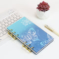 Clear A6 Binder Cover with Delicate Butterfly Design, 6-Hole Removable Shell for Budget Binder 