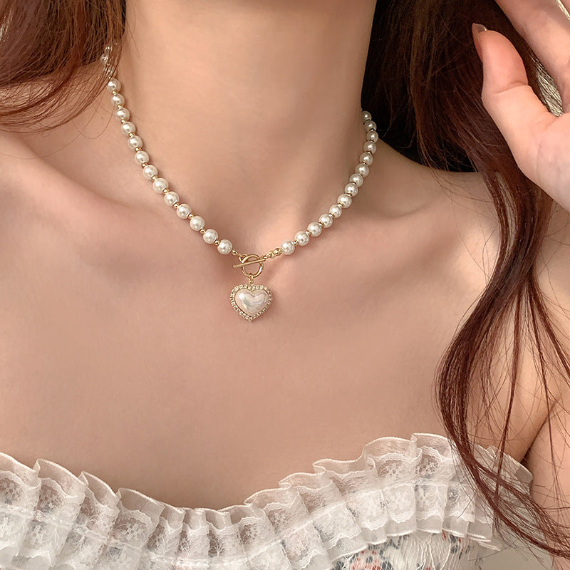 Vintage Pearl Flower Choker Necklace