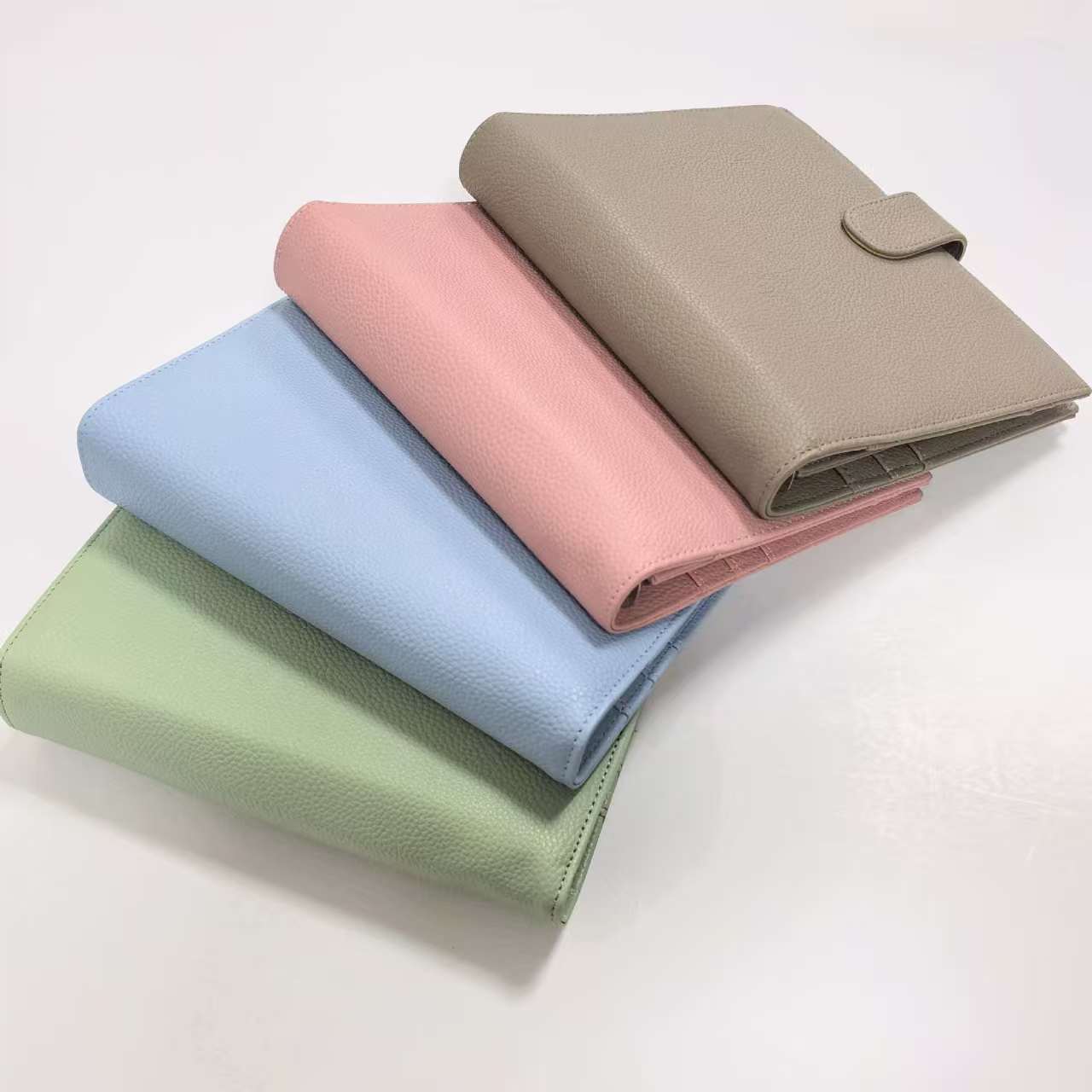 A5 PU Leather Binder Planner, 6-Ring Loose-Leaf Notebook Cover with Card Slots