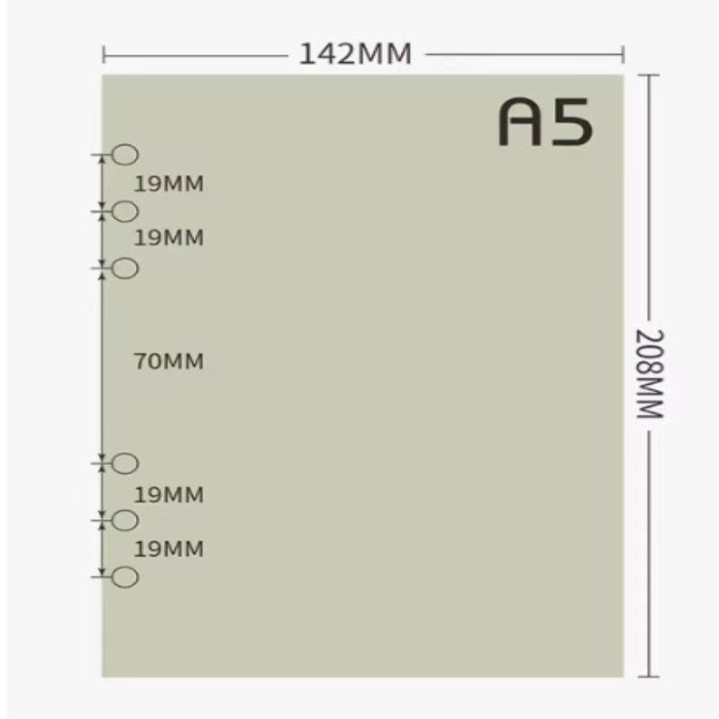 A5 Loose-Leaf Planner Refill Pages, 6-Ring Binder Inserts for Journaling & Organization  