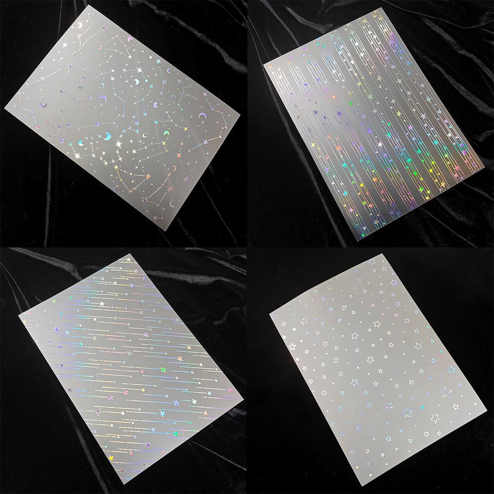 Holographic Star & Constellation Stickers, Transparent DIY Decals for Planners & Crafts  