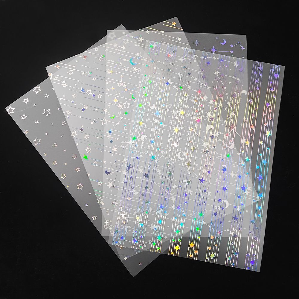 Holographic Star & Constellation Stickers, Transparent DIY Decals for Planners & Crafts  