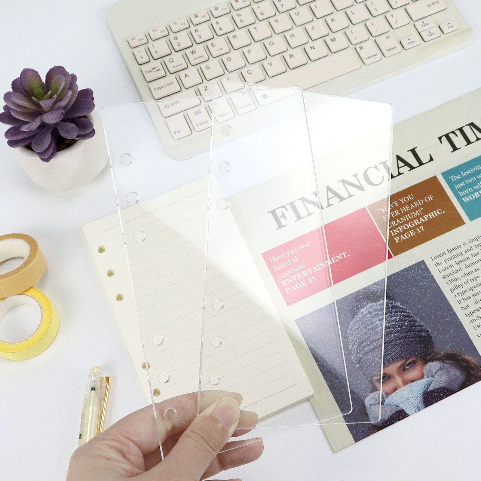 Acrylic blanks planner inserts