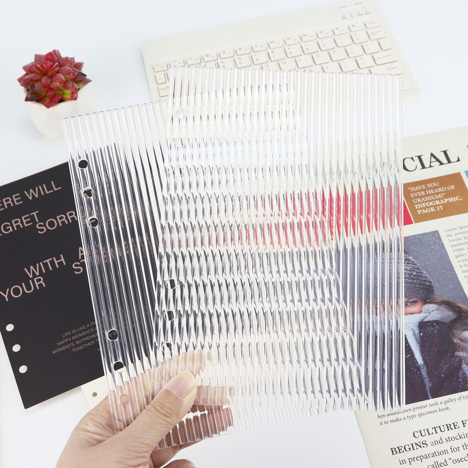 Acrylic blanks planner inserts