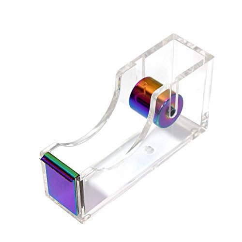 Gradient Acrylic Tape Dispenser - Large Desktop Tape Cutter, Cute Aesthetic Office & School Supplies