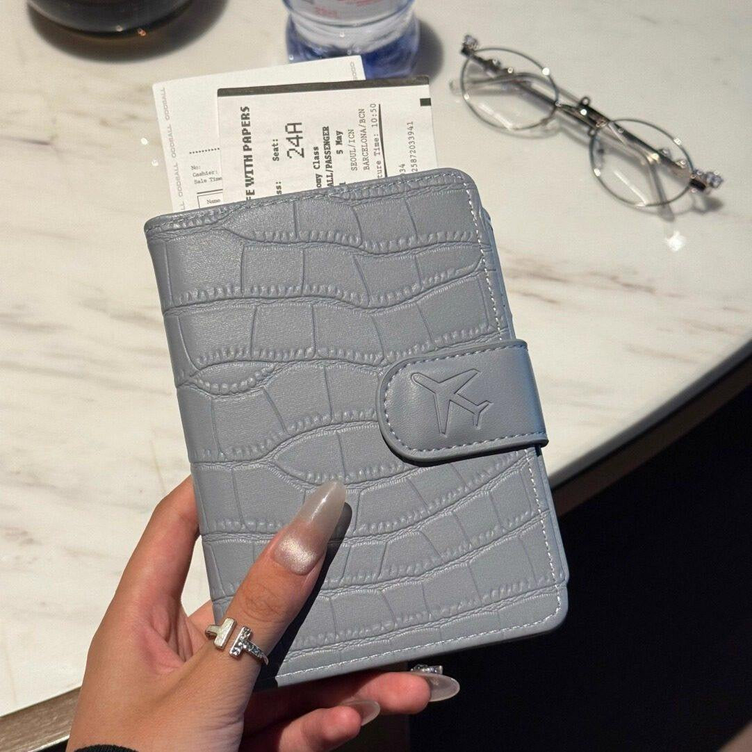 Multi-Functional Leather Passport Holder Wallet, Travel Document Organizer with Card Slots & Cash Pocket