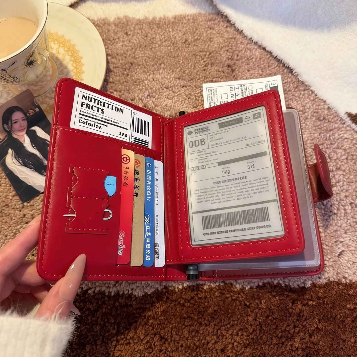Multi-Functional Leather Passport Holder Wallet, Travel Document Organizer with Card Slots & Cash Pocket