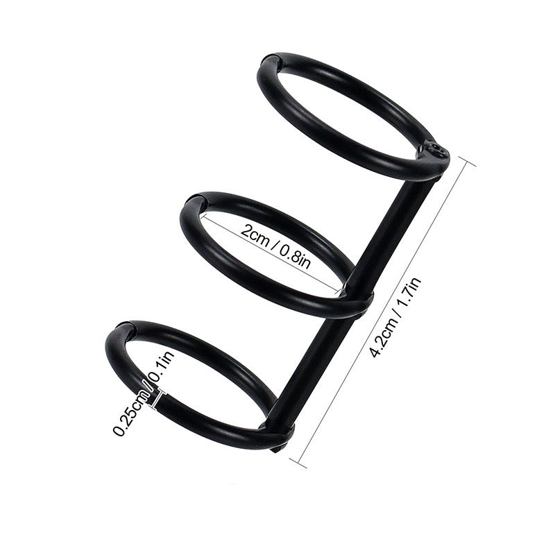 3-Ring Binder Loose Leaf Rings, 2cm Metal Book Binding Rings for A5/A6/A7 Planner & Journal