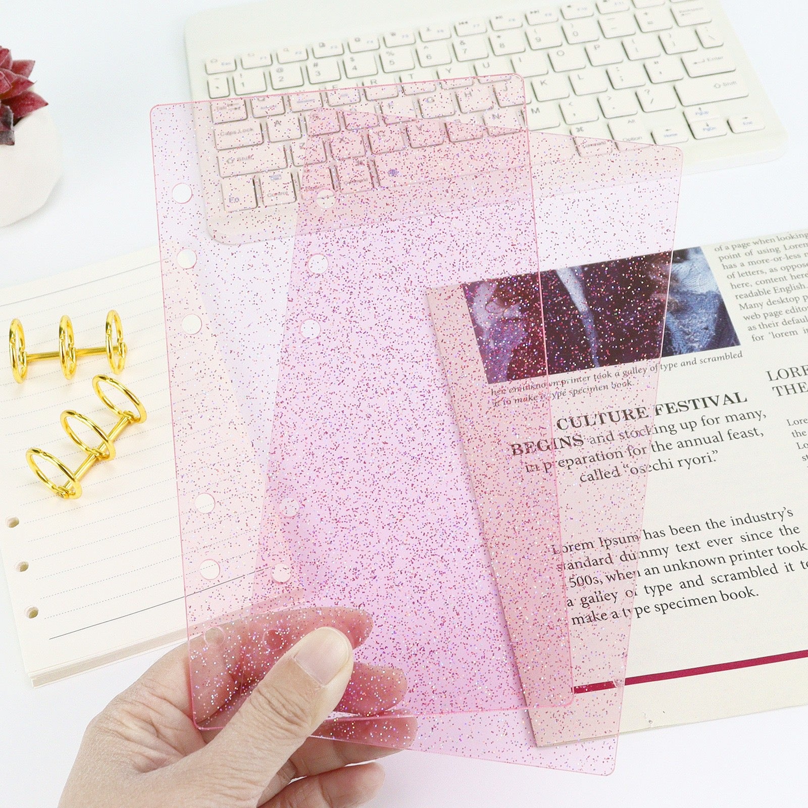 Acrylic blanks planner inserts