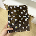 A6 Daisy Print Transparent 6-Ring Binder Notebook - Cute Floral Journal Planner