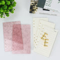 A6 Acrylic Cover Loose-Leaf Notebook, Rose & Bow Print Binder Journal with Replaceable Pages