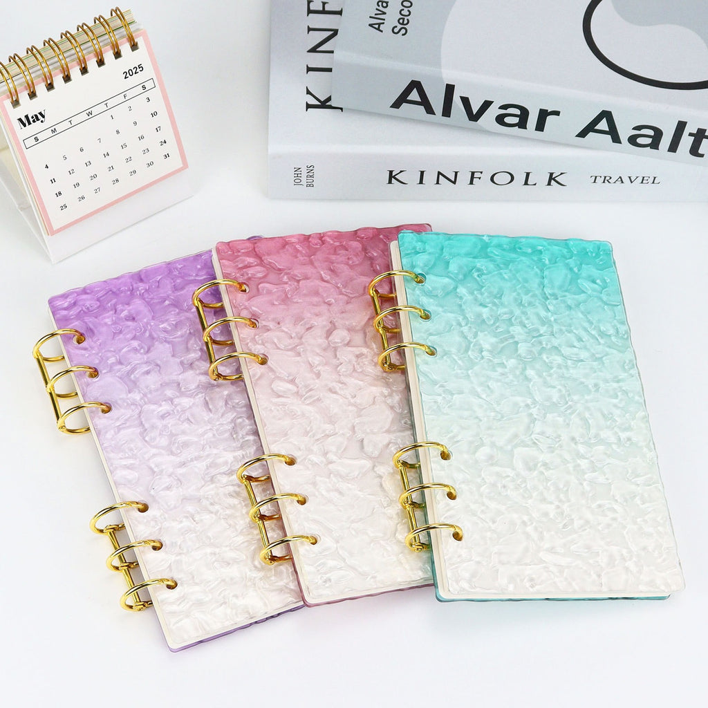  A6 Transparent Acrylic Binder Front with Wavy Pattern, Durable Protector for Budget Binder