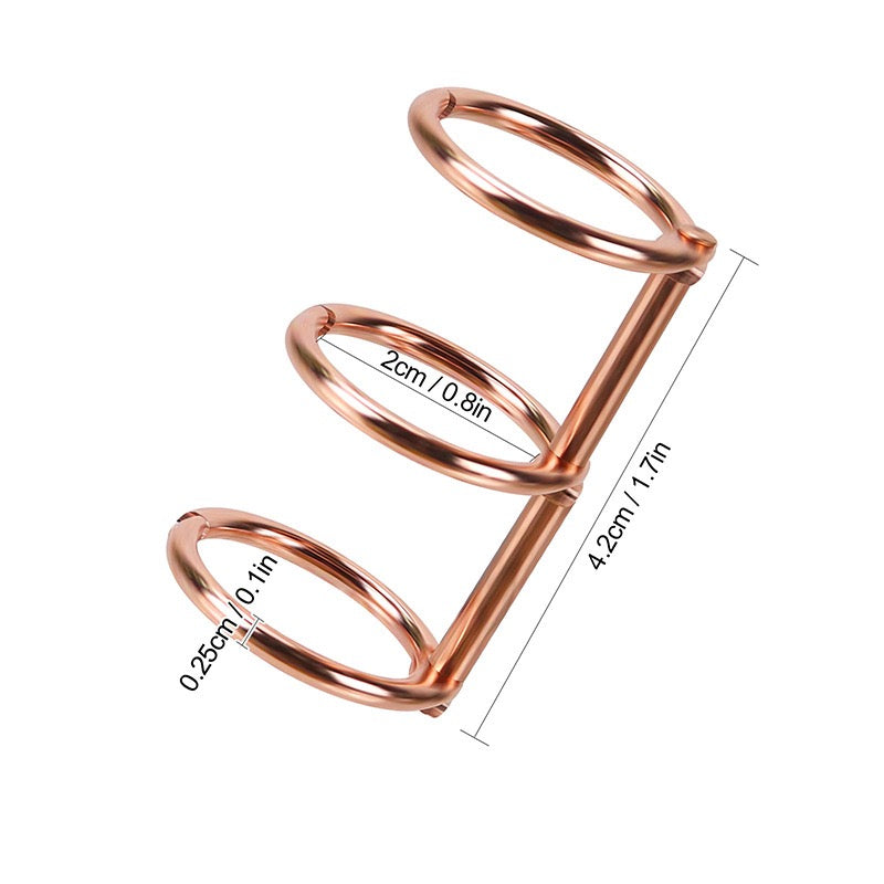 3-Ring Binder Loose Leaf Rings, 2cm Metal Book Binding Rings for A5/A6/A7 Planner & Journal