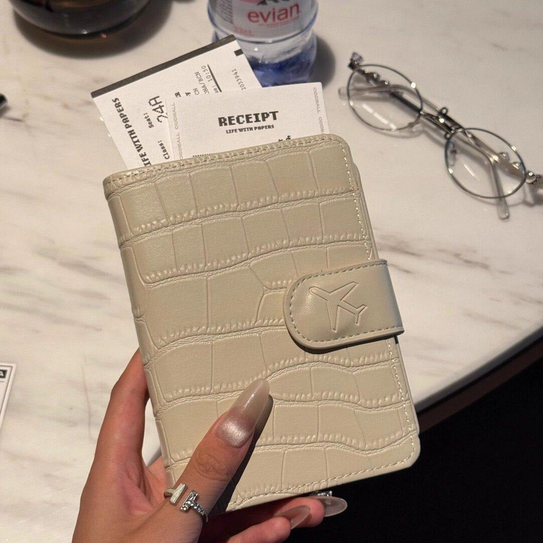 Multi-Functional Leather Passport Holder Wallet, Travel Document Organizer with Card Slots & Cash Pocket